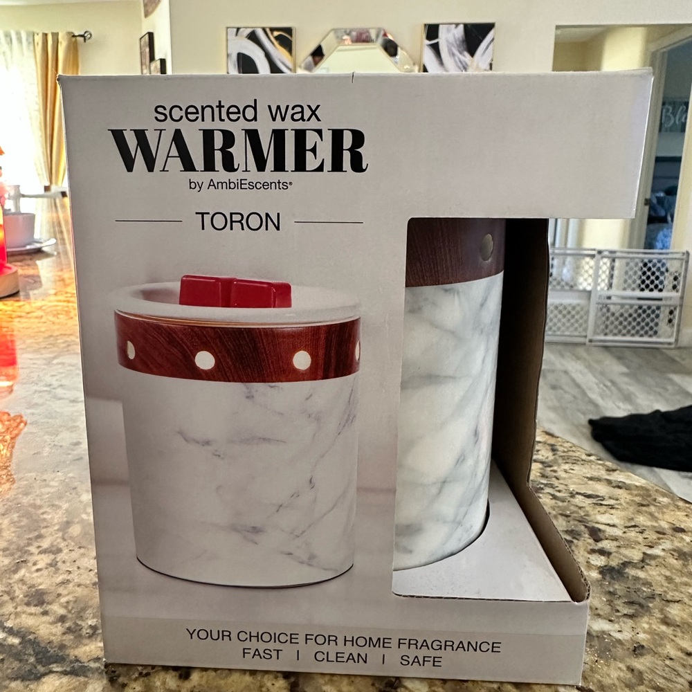 AmbiEscents Scented Wax Warmer - Marble and Brown